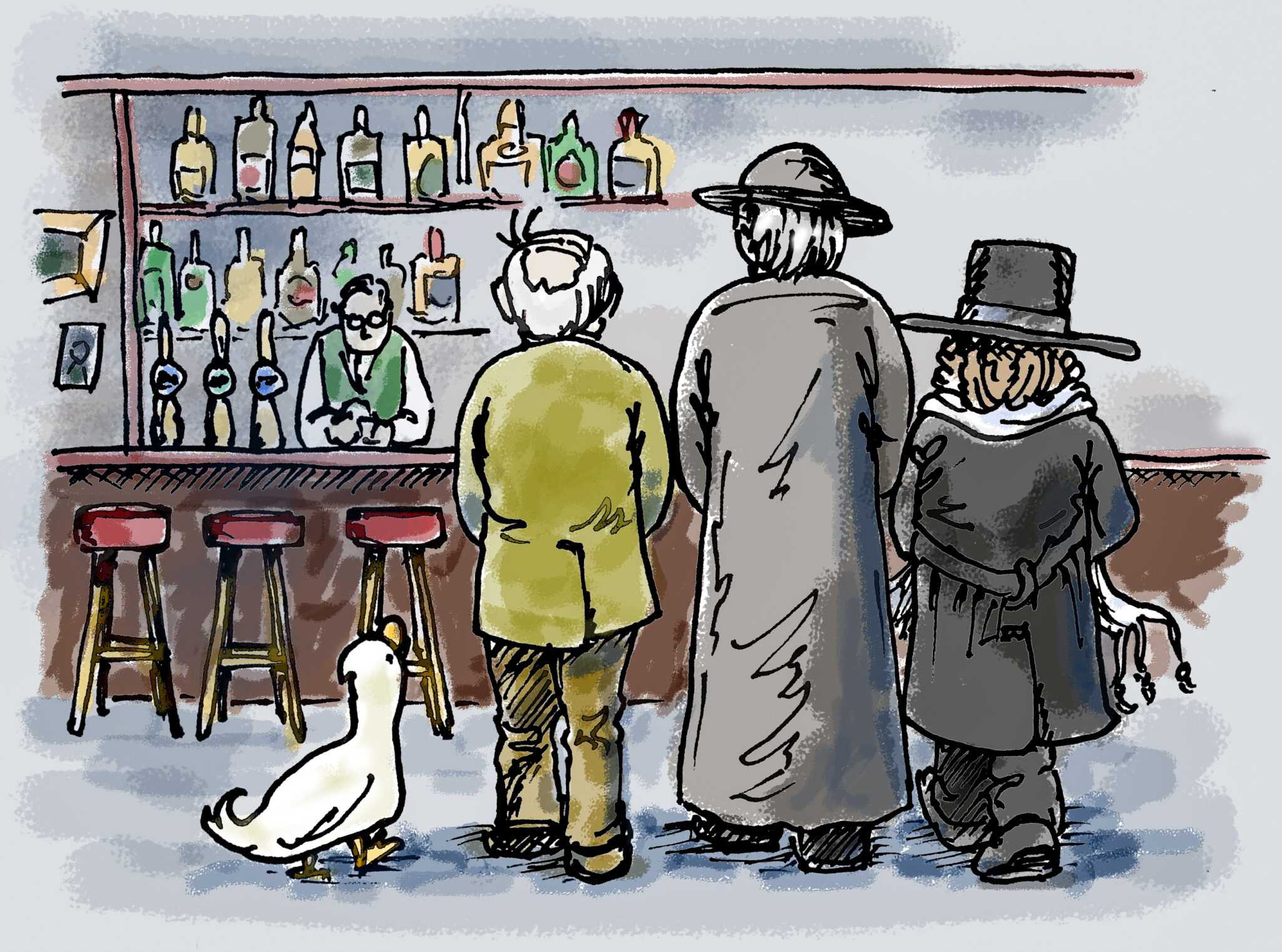 a time traveller walks into a bar